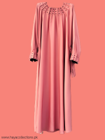 Pink Abaya | Casual Pink Abaya in Nida Fabric