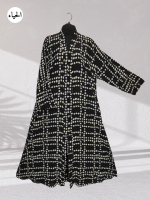 Polka Dot Grid Abaya