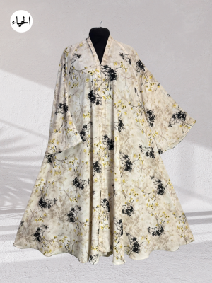 Tree Branch Printed Abaya
