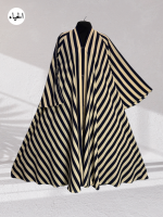 Bold Diagonal Striped Abaya