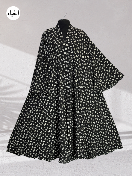 Bow-Tie Printed Abaya