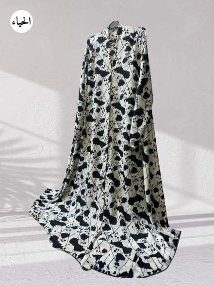 Floral Trellis Front Open Maxi Abaya