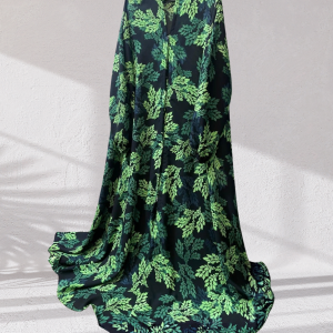 Tropical Foliage Front Open Maxi Abaya