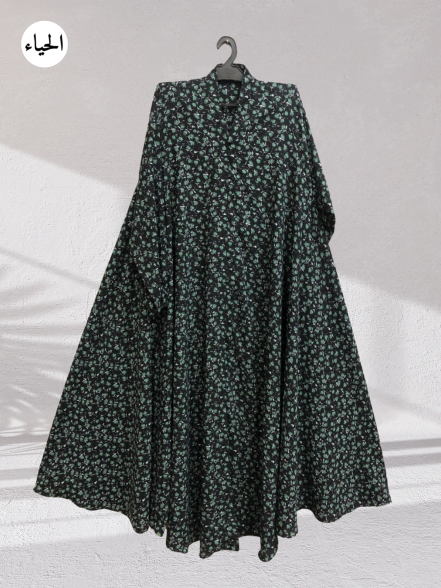 Ditsy Floral Front Open Abaya