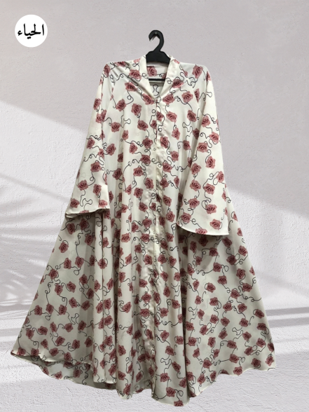 Climbing Rose Front Open Abaya