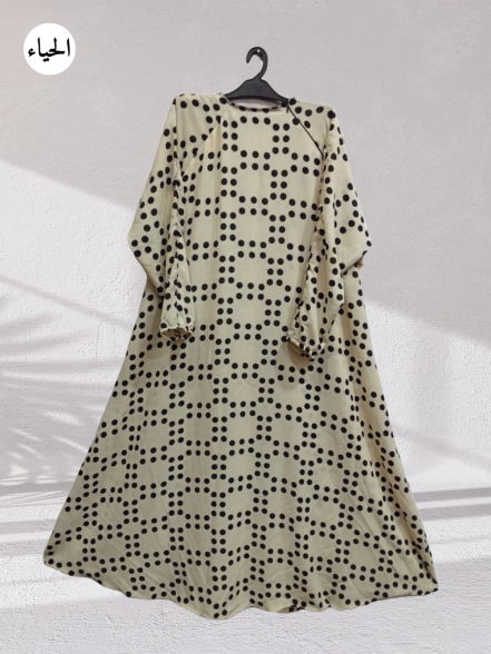 Polka Dot Grid Pullover Abaya