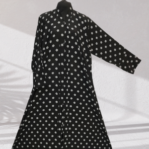 Ditsy Floral Button-Front Abaya