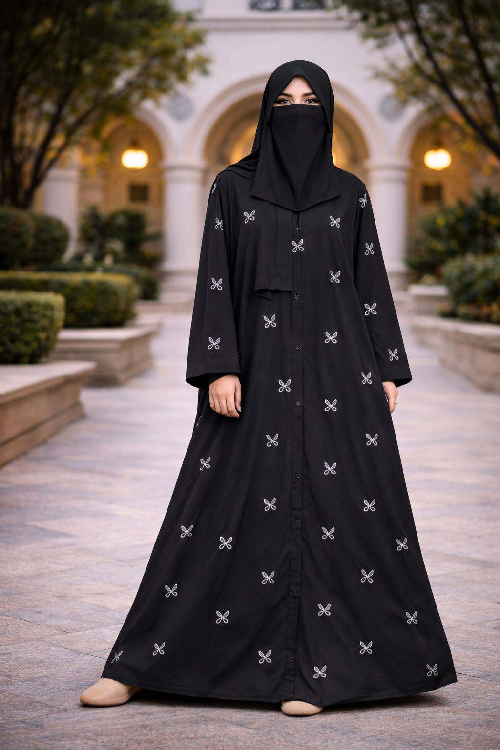 Bow Abaya | Feel Truly Beautiful in 7 Modest Nida Colors 1 Bow Abaya | Feel Truly Beautiful in 7 Modest Nida Colors